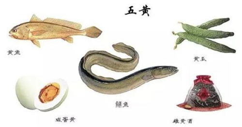 吃五黄的食俗
