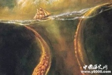 北海巨妖：北欧神话中一种传说长150米的巨型海怪