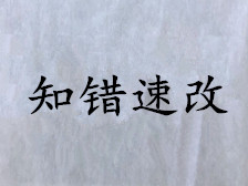 知错速改