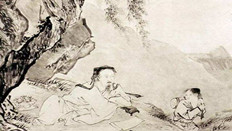 《柳下眠琴图》