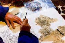 皮影制作的画稿过稿过程