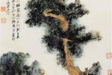 张大千乔木高士画作赏析