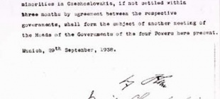 1938年9月29日：《慕尼黑协定》签订