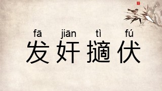 发奸擿伏