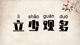 立少观多