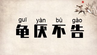 龟厌不告