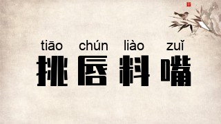 挑唇料嘴