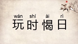 玩时愒日