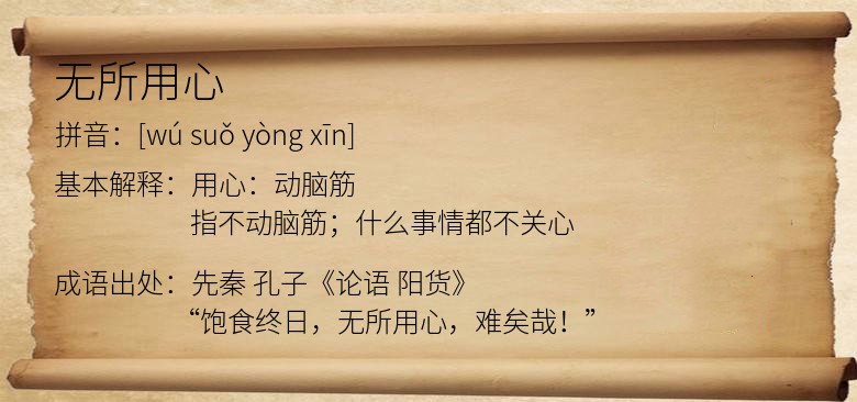 无所用心