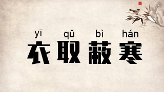 衣取蔽寒