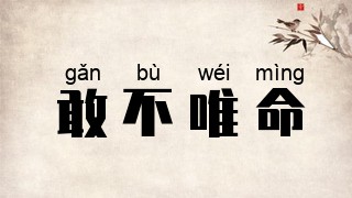 敢不唯命