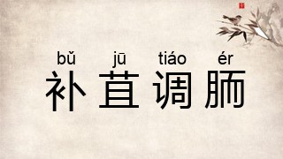 补苴调胹