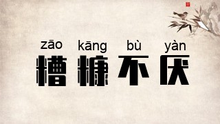 糟糠不厌