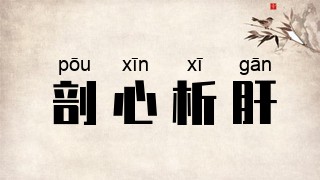 剖心析肝