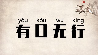 有口无行