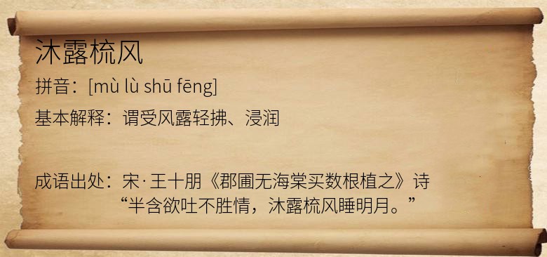 沐露梳风