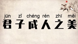 君子成人之美