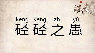 硁硁之愚