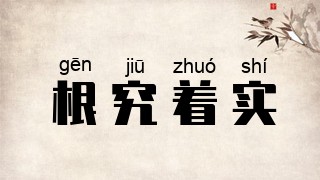 根究着实