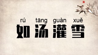 如汤灌雪