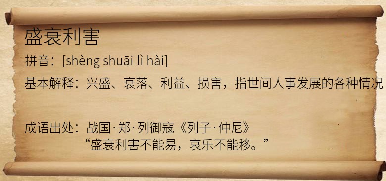 盛衰利害
