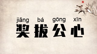 奖拔公心