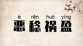 恶稔祸盈