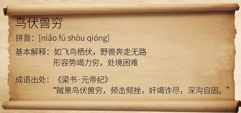 鸟伏兽穷