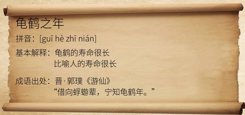 龟鹤之年