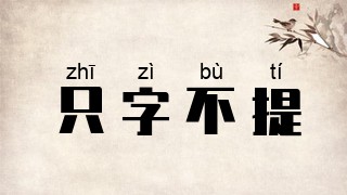只字不提