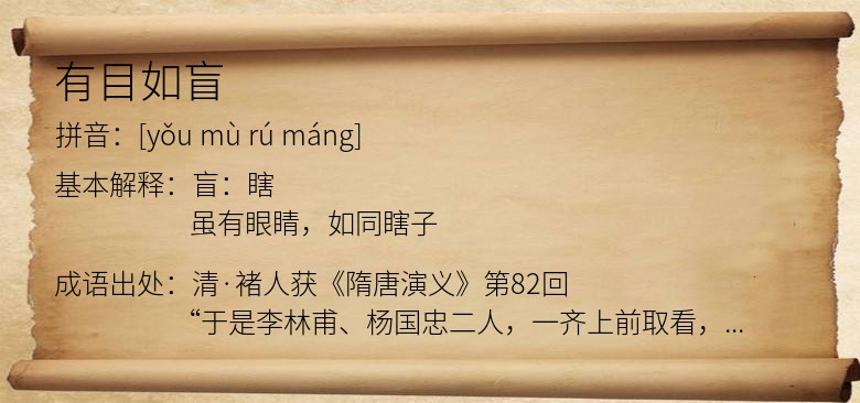有目如盲