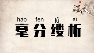 毫分缕析