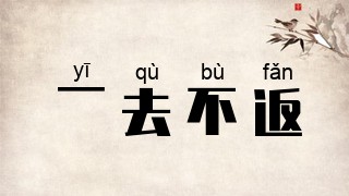 一去不返