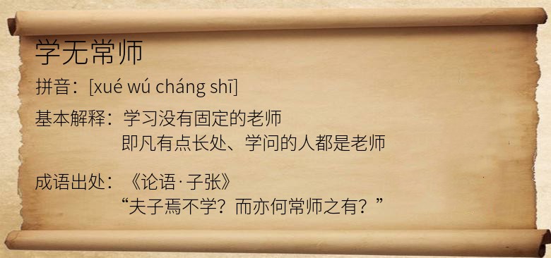 学无常师
