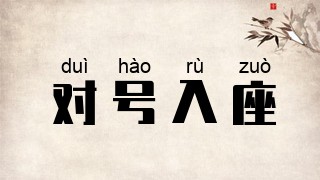 对号入座