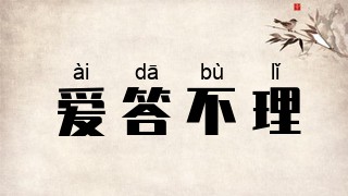 爱答不理