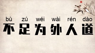 不足为外人道