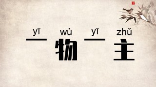 一物一主