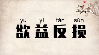 欲益反损