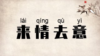 来情去意
