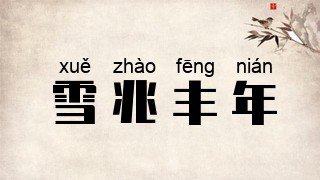雪兆丰年