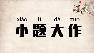 小题大作