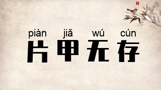 片甲无存