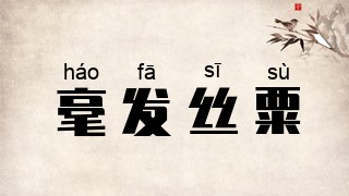 毫发丝粟