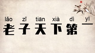 老子天下第一