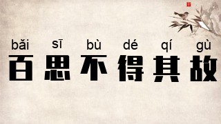 百思不得其故