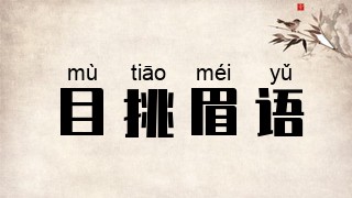 目挑眉语