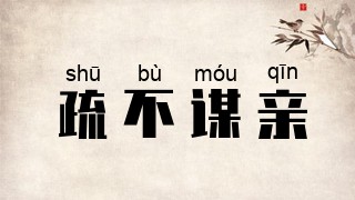 疏不谋亲