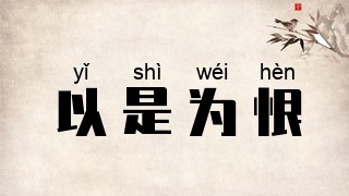 以是为恨