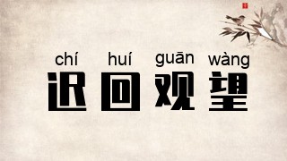 迟回观望